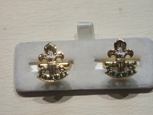 Kings Amalgamated Regiment enamelled cufflinks - Click Image to Close